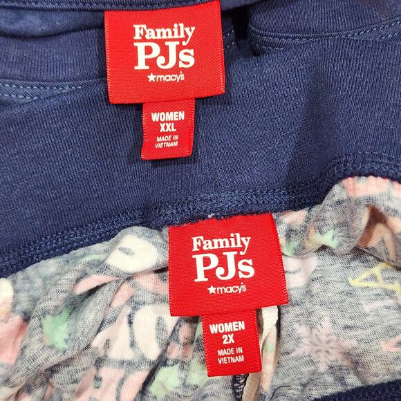 Macy's Family Pajama Set Santa Christmas Holiday Pajamas Set Santa Toss XXL/2X - Picture 6 of 10